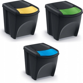 Prosperplast IKWB25S3 3 x 25 L Sada 3 Černá