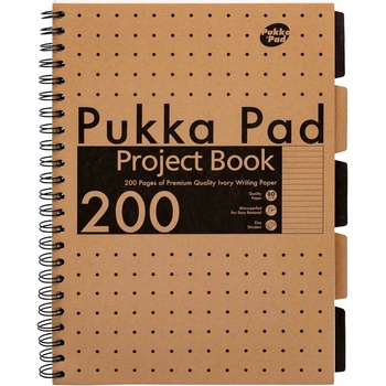PUKKA PAD Spirálový sešit Kraft Project Book A4 linkovaný