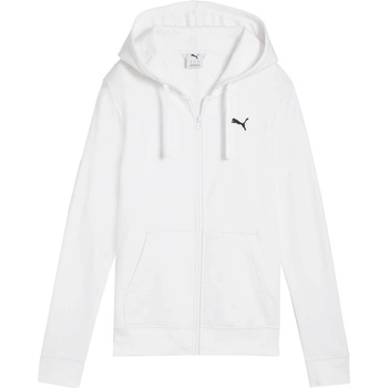 Puma ESSENTIALS FULL ZIP HOODIE TR Bílá Černá