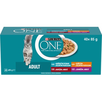 Purina One Adult minifilet jehně mořské ryby kuře hovězí ve šťávě 40 x 85 g