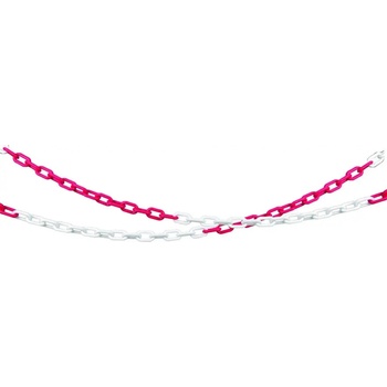 PVC řetěz, červeno-bílý 1m