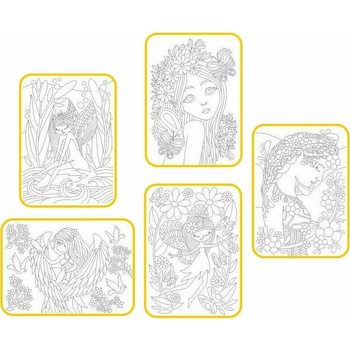 Radost v písku Malování pískem Střední sada A4 Víly