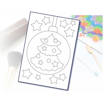 Radost v písku Šablona na pískování baňka se stromečkem A5 148 x 210 mm