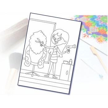 Radost v písku Šablona na pískování kadeřnice A2 420 x 594 mm