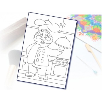 Radost v písku Šablona na pískování kuchař A2 420 x 594 mm