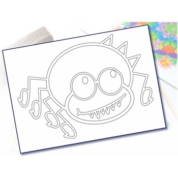 Radost v písku Šablona na pískování pavouček A4 210 x 297 mm