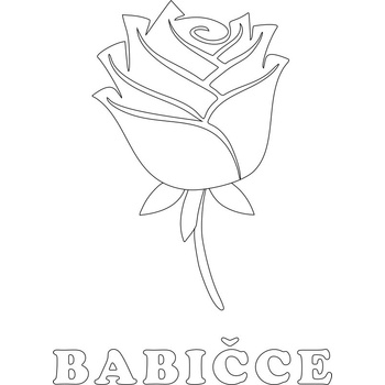 Radost v písku Šablona na pískování růže babičce A4 210 x 297 mm