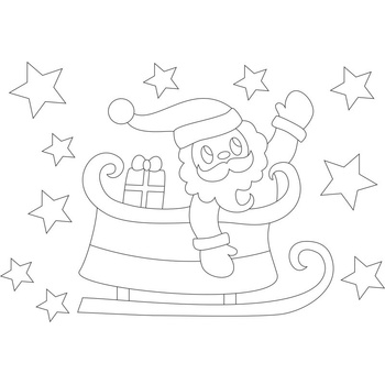 Radost v písku Šablona na pískování santa s dárky A6