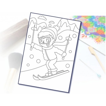 Radost v písku Šablona na pískování sjezdař A2 420 x 594 mm