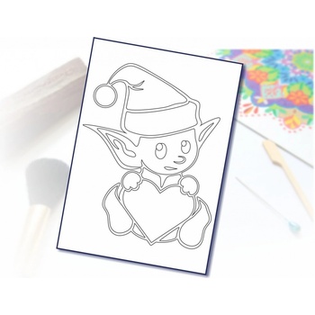 Radost v písku Šablona na pískování skřítek A4 210 x 297 mm