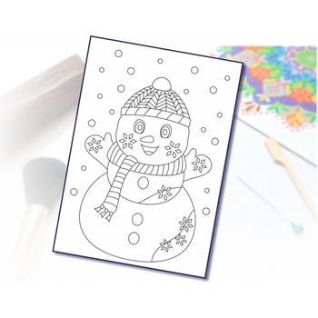 Radost v písku Šablona na pískování sněhulák 1 A5 148 x 210 mm