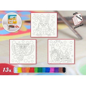 Radost v písku Základní sada ALEBRIJE Barevné pískování obrázků
