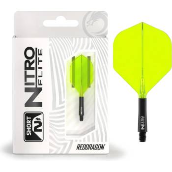 Red Dragon Nitro Flite černé, standardní letky a krátké násadky