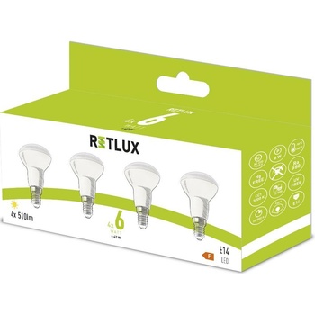 Retlux REL 39 Sada LED reflektor žárovek 6W E14 teplá bílá