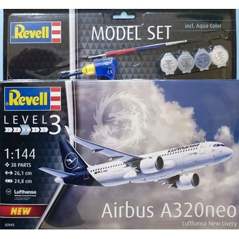 Revell Model set letadlo 63942 Airbus A320 Lufthansa 1:144