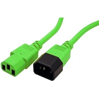 Roline Kabel síťový prodlužovací IEC320 C14 - IEC320 C13, 3m, zelený - 19.08.1534