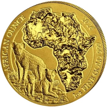 Rwanda Zlatá mince Hyena 2026 1 oz