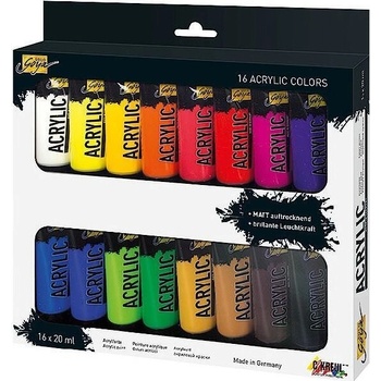 Sada Akrylová barva umělecká SOLO GOYA 20 ml v tubě 16 barev