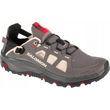 Salomon Techamphibian 5 471149 pánské síťované sandály i do vody pewter moth fiery red
