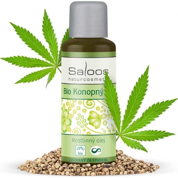 Saloos Bio konopný rostlinný olej lisovaný za studena 50 ml