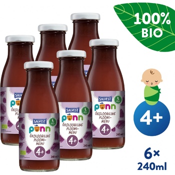 Salvest Põnn BIO Švestková šťáva s dužinou 6 x 240 ml