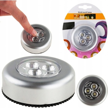 Samolepící lampička 3 LED Stříbrná
