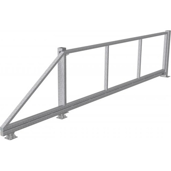 Samonosná posuvná brána š. 250 - 300 cm x v. 100 cm ✔ Bez dojezdového sloupku