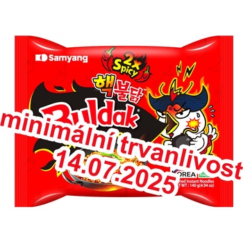 Samyang Super 2x pálivá instantní kuřecí nudlová polévka v sáčku 140 g
