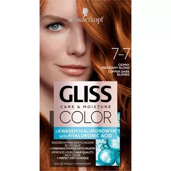 Schwarzkopf Gliss Color barva na vlasy Měděný Tmavě Plavý 7-7