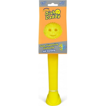 Scrub Daddy Dish Daddy houbička na mytí nádobí s rukojetí a dávkovačem saponátu