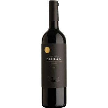 Sedlák Merlot výběr z hroznů Suché červené 2023 13,5% 0,75 l (holá láhev)