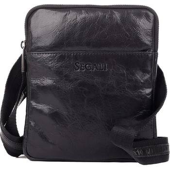 Segali pánská taška přes rameno kožená 9091 černá