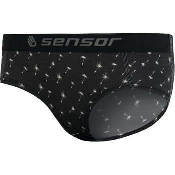 Sensor Merino Impress kalhotky pattern černá