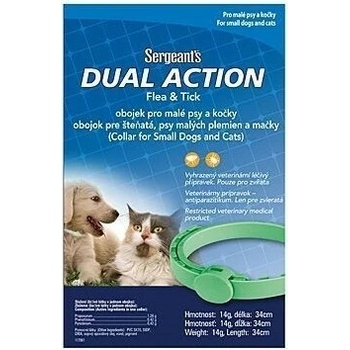 Sergeant's Dual antiparazitní obojek pes/kočka 34 cm