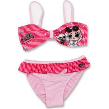 Setino Dívčí dvoudílné plavky bikiny L.O.L. Surprise světle růžové