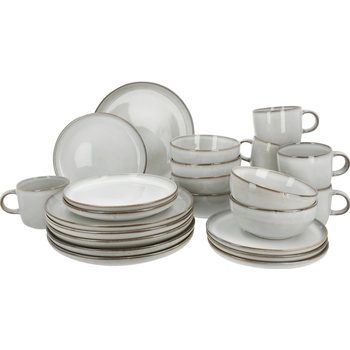 SILVERCREST Jídelní servis sada šedá 24 ks