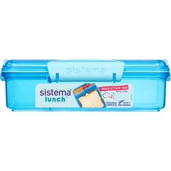 Sistema krabička na svačinu se 3 oddíly 975 ml modrá