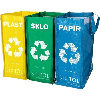 Sixtol Tašky na tříděný odpad SORT EASY 3 SLIM 3 x 22 l
