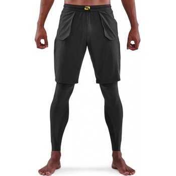 SKINS Kompresní legíny Series-5 Travel and Recovery Black