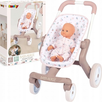 Smoby s otočnými kolečky Violette Baby Nurse 54 cm rukojeť