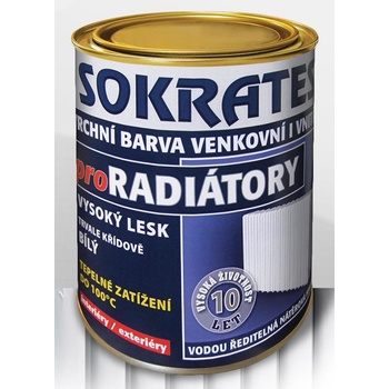 SOKRATES PRO RADIÁTORY vodou ředitelná vrchní barva na radiátory 0,7kg slonová kost