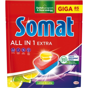 Somat tablety do myčky All in 1 Extra Lemon & Lime 85 ks