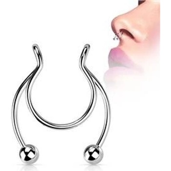 Šperky4U falešný piercing do nosu septum ST0017-ST