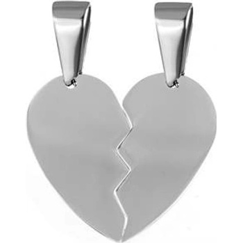Šperky4U Ocelové přívěšky partnerské srdíčka DR1030