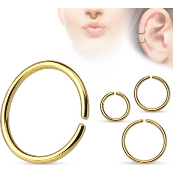 Šperky4U piercing do nosu kruh zlacený N0003-0811