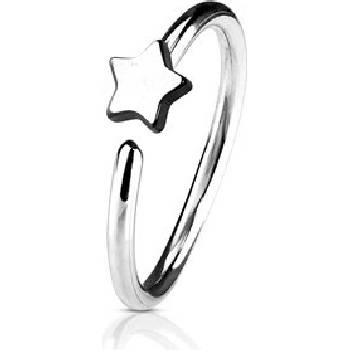 Šperky4U piercing do nosu ucha kruh s hvězdou N0053-ST
