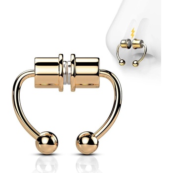 Šperky4U Zlacený falešný septum piercing do nosu NS0048-RD