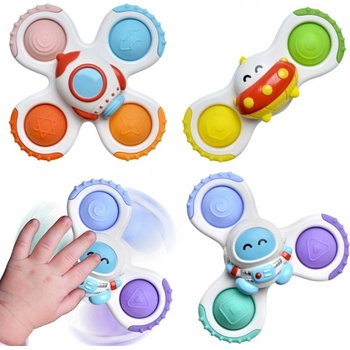 SPINNER SENZORICKÁ HRAČKA VESMÍRNÁ RAKETA UFO 3 KS WOOPIE BABY