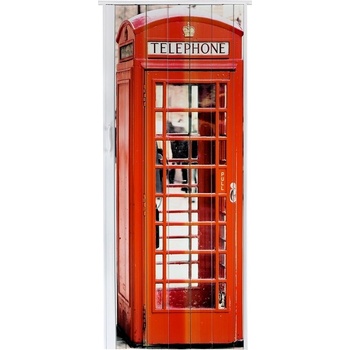 STANDOM Shrnovací dveře plastové plné s potiskem Telefonní budka 83 cm, 201,5 cm
