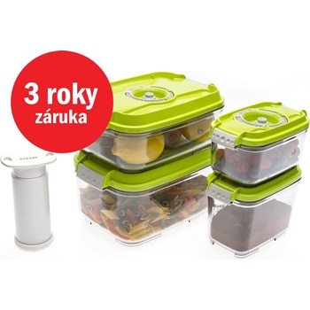 STATUS Tritan 5dílný set vakuových dóz 157531 zelená